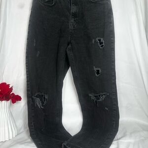Distressed Black Jeans